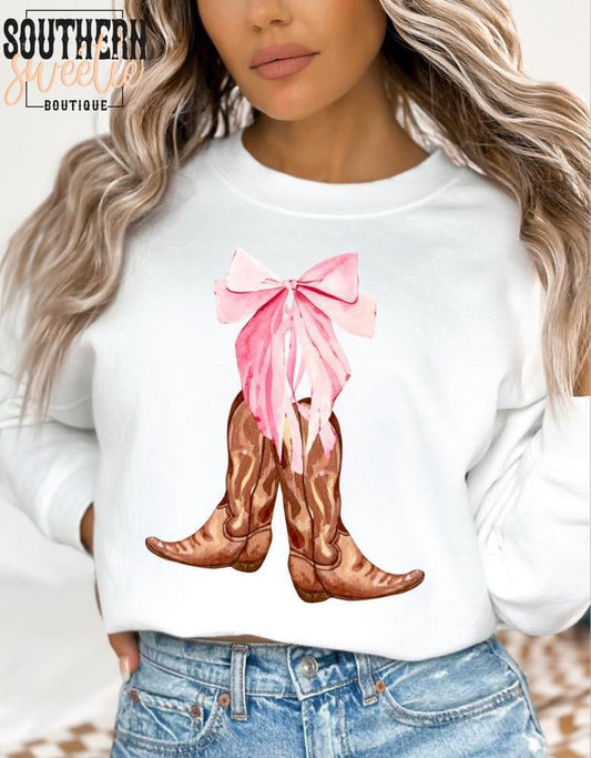 Cowgirl Boots with Bow