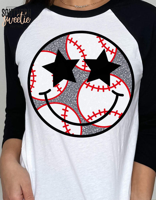 Baseball Smiley Face